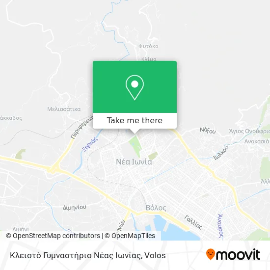 Κλειστό Γυμναστήριο Νέας Ιωνίας map