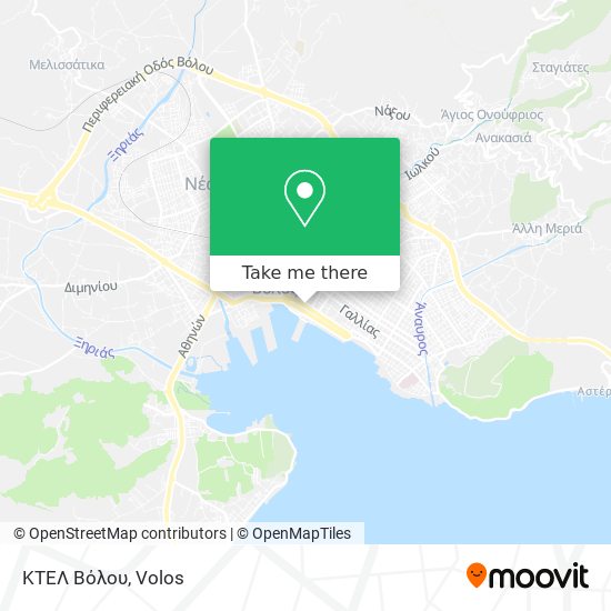 ΚΤΕΛ Βόλου map