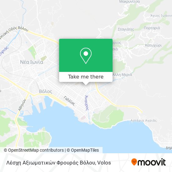 Λέσχη Αξιωματικών Φρουράς Βόλου map