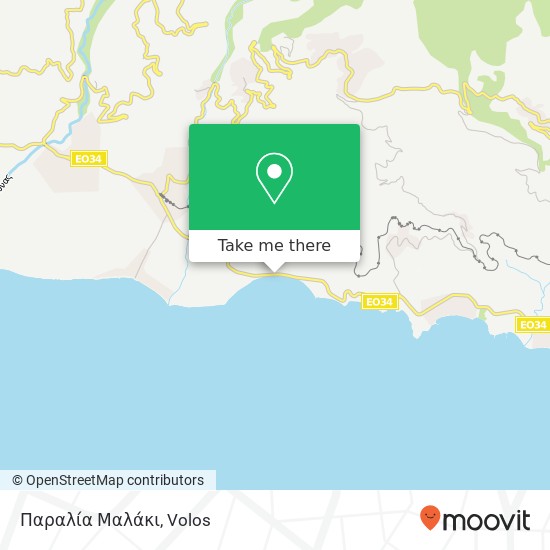 Παραλία Μαλάκι map
