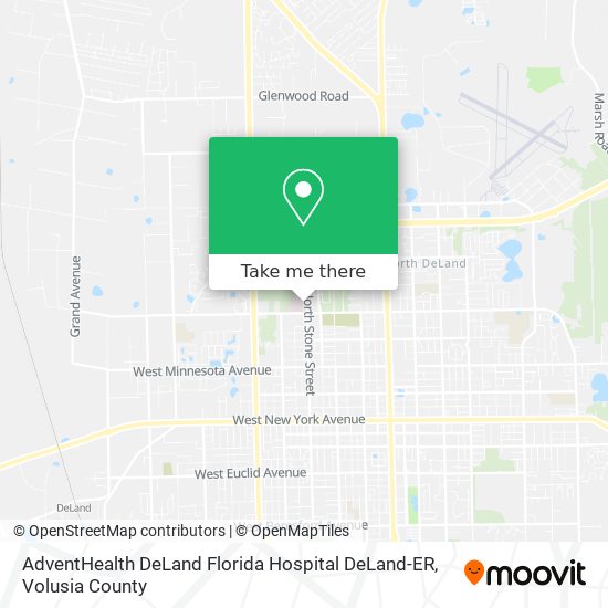 AdventHealth DeLand Florida Hospital DeLand-ER map