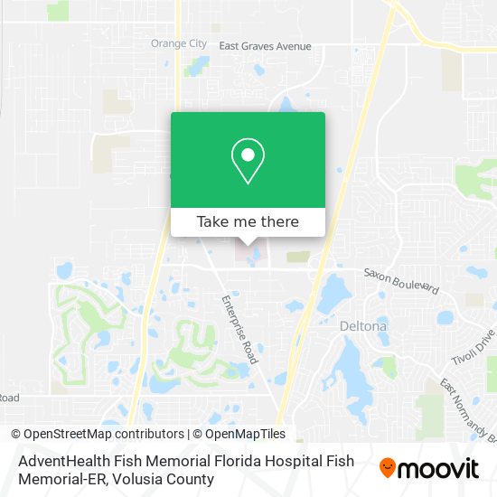 Mapa de AdventHealth Fish Memorial Florida Hospital Fish Memorial-ER