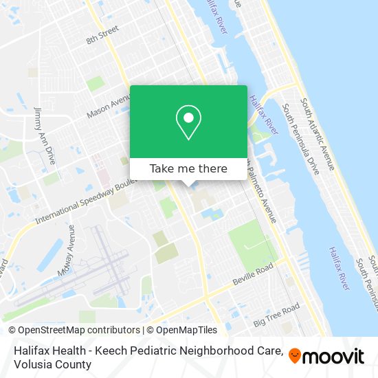 Halifax Health - Keech Pediatric Neighborhood Care map