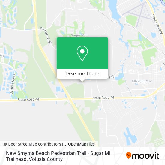 New Smyrna Beach Pedestrian Trail - Sugar Mill Trailhead map