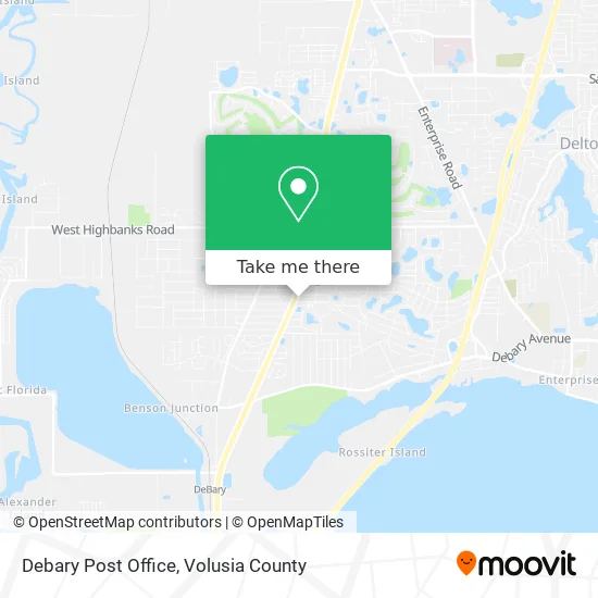 Debary Post Office map