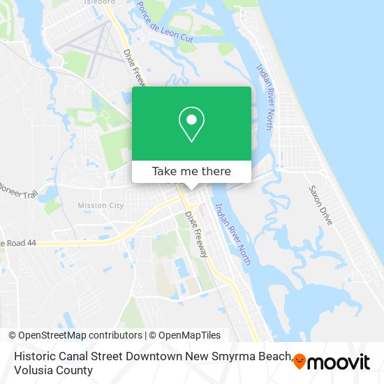 Historic Canal Street Downtown New Smyrma Beach map