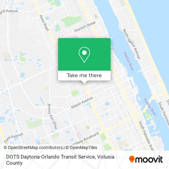 Mapa de DOTS Daytona-Orlando Transit Service