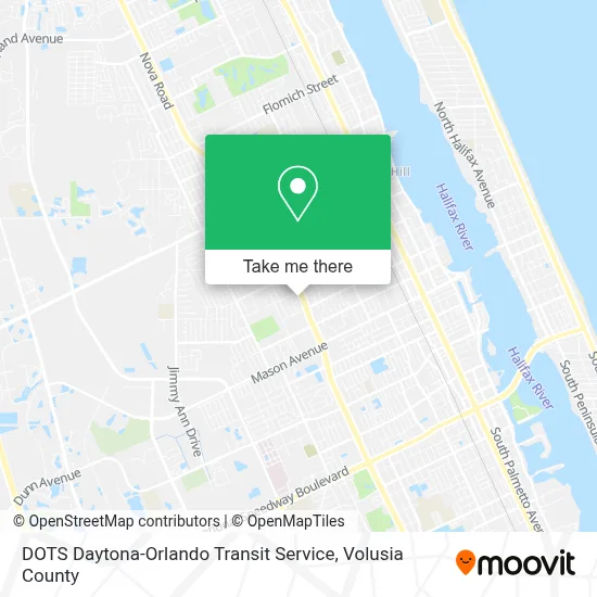 DOTS Daytona-Orlando Transit Service map