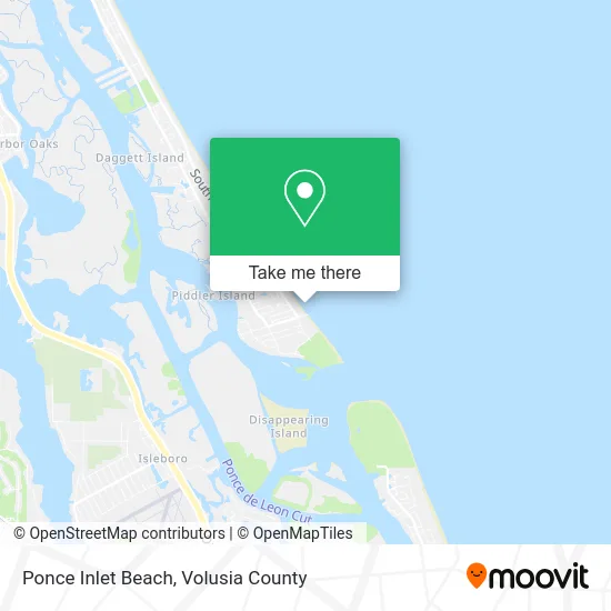 Ponce Inlet Beach map