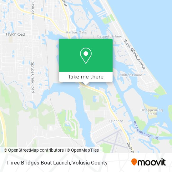 Mapa de Three Bridges Boat Launch