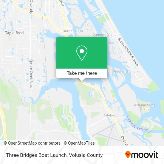 Three Bridges Boat Launch map