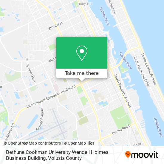 Bethune Cookman University Wendell Holmes Business Building map