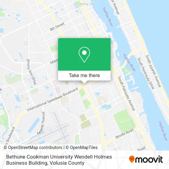 Mapa de Bethune Cookman University Wendell Holmes Business Building