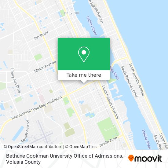 Mapa de Bethune Cookman University Office of Admissions