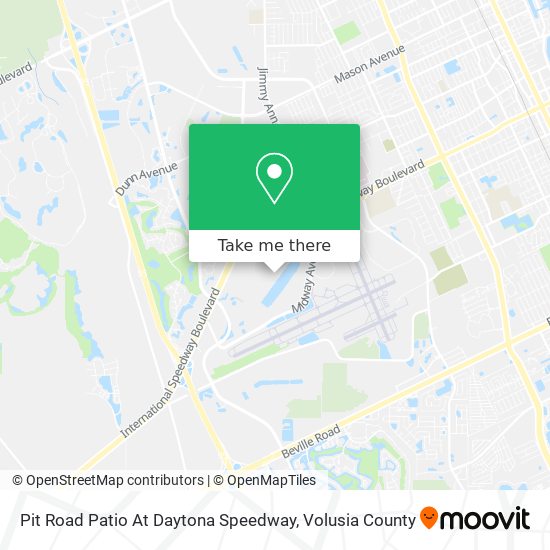 Pit Road Patio At Daytona Speedway map