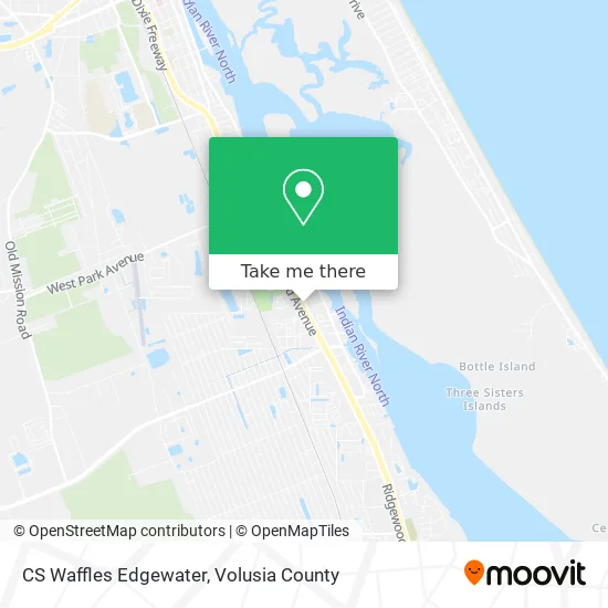 CS Waffles Edgewater map