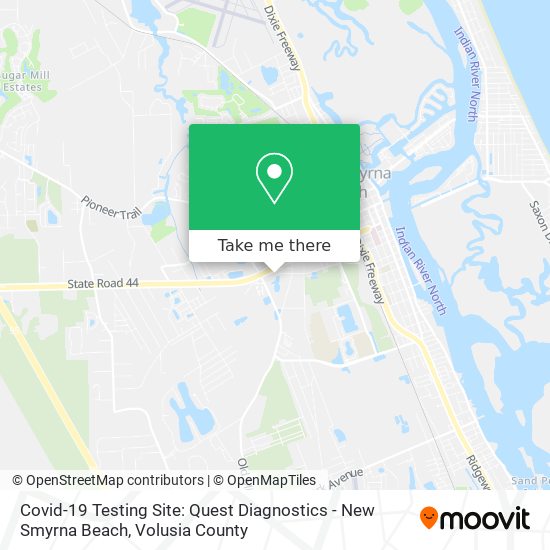 Mapa de Covid-19 Testing Site: Quest Diagnostics - New Smyrna Beach