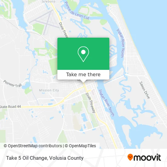 Take 5 Oil Change map