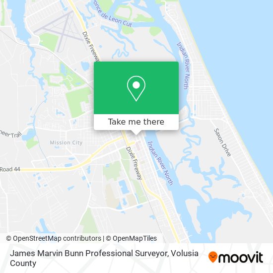 James Marvin Bunn Professional Surveyor map