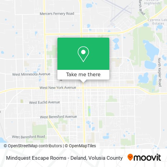 Mindquest Escape Rooms - Deland map