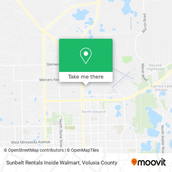 Sunbelt Rentals Inside Walmart map