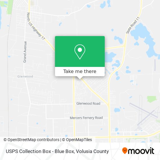 USPS Collection Box - Blue Box map