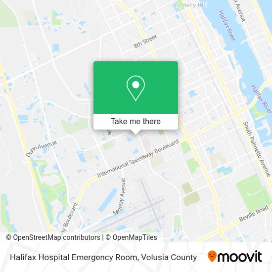Halifax Hospital Emergency Room map