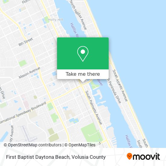 First Baptist Daytona Beach map