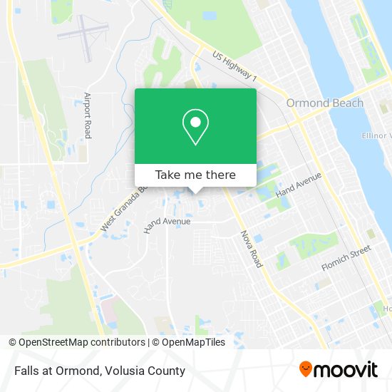 Falls at Ormond map