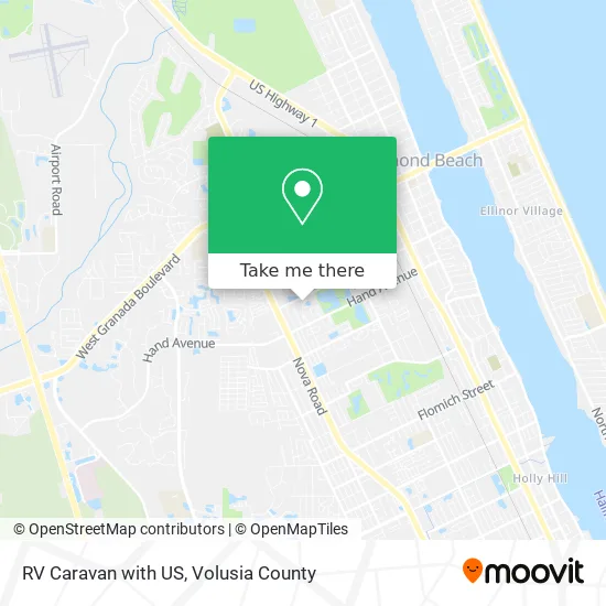 RV Caravan with US map