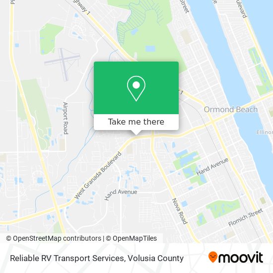Reliable RV Transport Services map