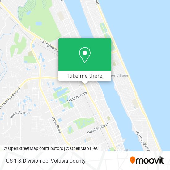US 1 & Division ob map