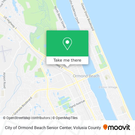 City of Ormond Beach Senior Center map