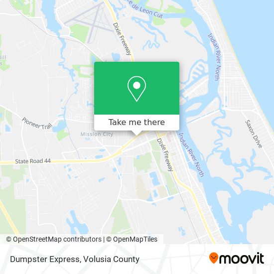 Dumpster Express map