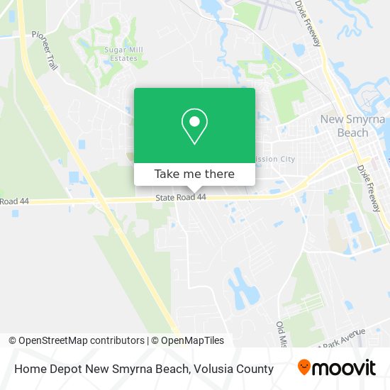 Home Depot New Smyrna Beach map