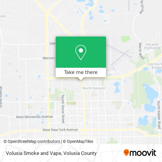 Volusia Smoke and Vape map