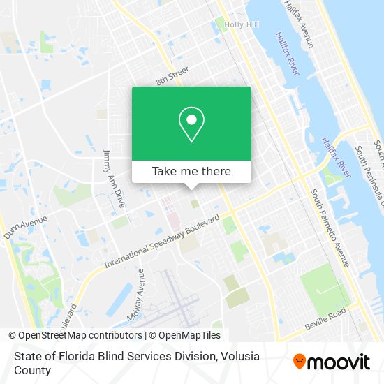 State of Florida Blind Services Division map