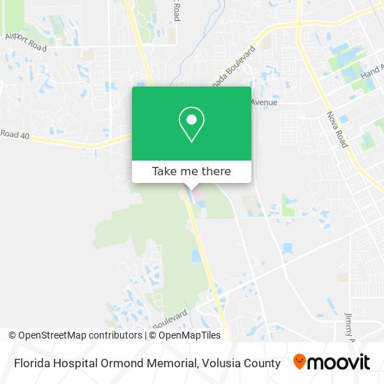 Florida Hospital Ormond Memorial map