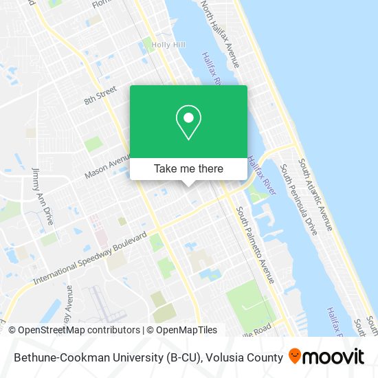 Mapa de Bethune-Cookman University (B-CU)