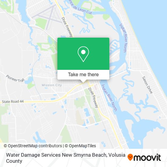 Mapa de Water Damage Services New Smyrna Beach