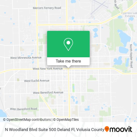 Mapa de N Woodland Blvd Suite 500 Deland Fl