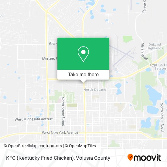 KFC (Kentucky Fried Chicken) map