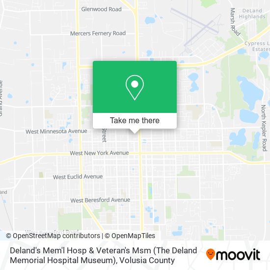 Deland's Mem'l Hosp & Veteran's Msm (The Deland Memorial Hospital Museum) map