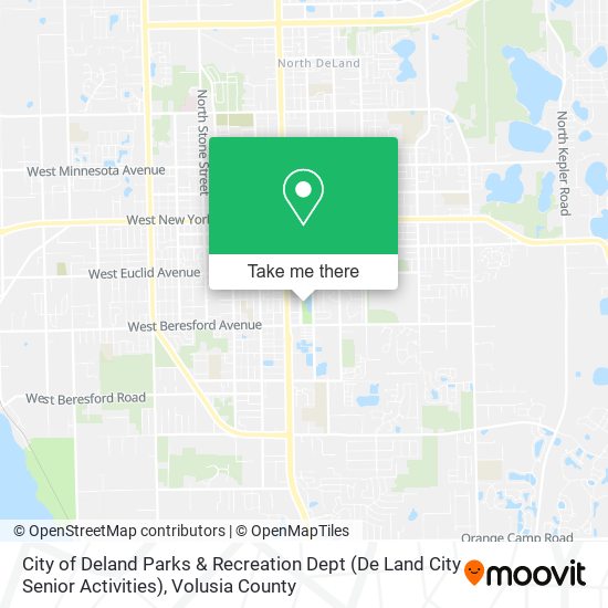 City of Deland Parks & Recreation Dept (De Land City Senior Activities) map