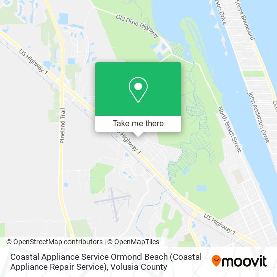 Mapa de Coastal Appliance Service Ormond Beach (Coastal Appliance Repair Service)