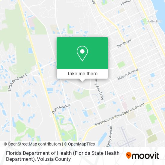 Mapa de Florida Department of Health