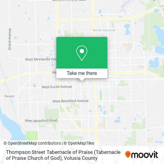 Mapa de Thompson Street Tabernacle of Praise (Tabernacle of Praise Church of God)