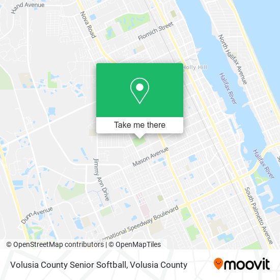 Mapa de Volusia County Senior Softball