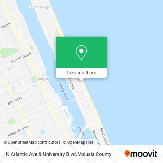 N Atlantic Ave & University Blvd map