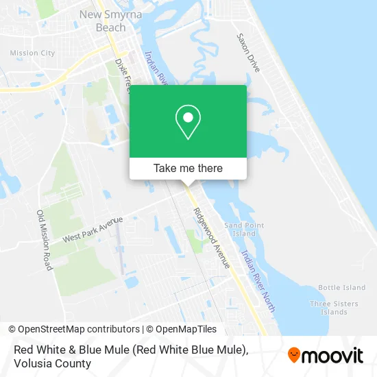 Red White & Blue Mule map